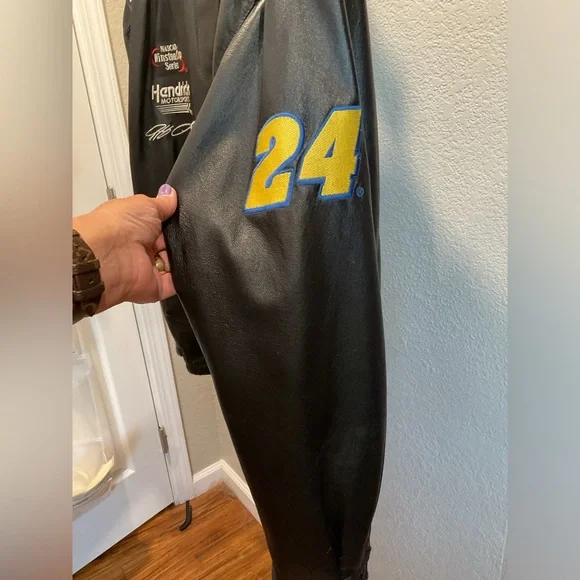 NASCAR Chase Authentic Men’s Leather Jacket #24 Jeff Gordon Dupont